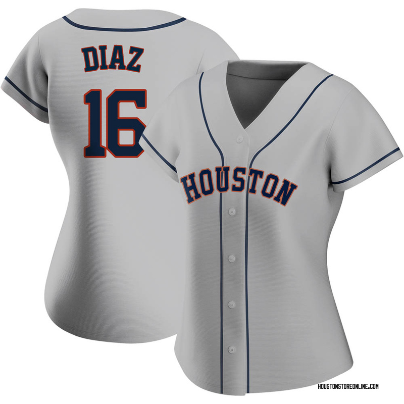 Men's Aledmys Diaz Houston Astros Replica White Home Cooperstown Collection  Team Jersey