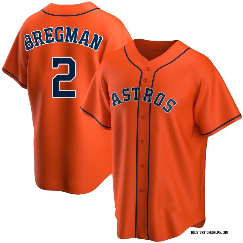 Alex Bregman Men's Houston Astros Alternate Jersey - Orange Replica