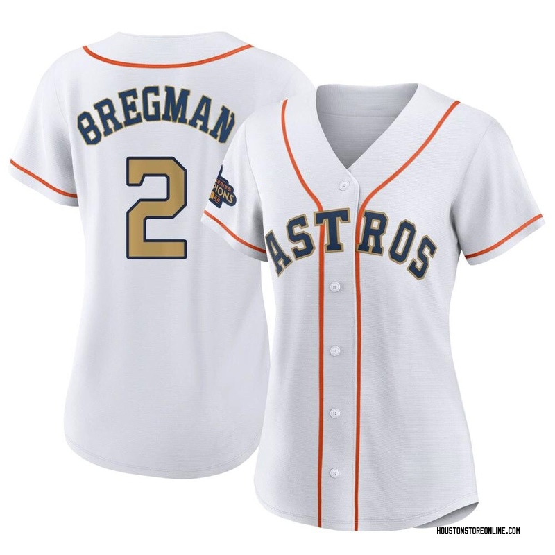 Men's Alex Bregman Houston Astros Replica Gold White 2023 Collection Jersey