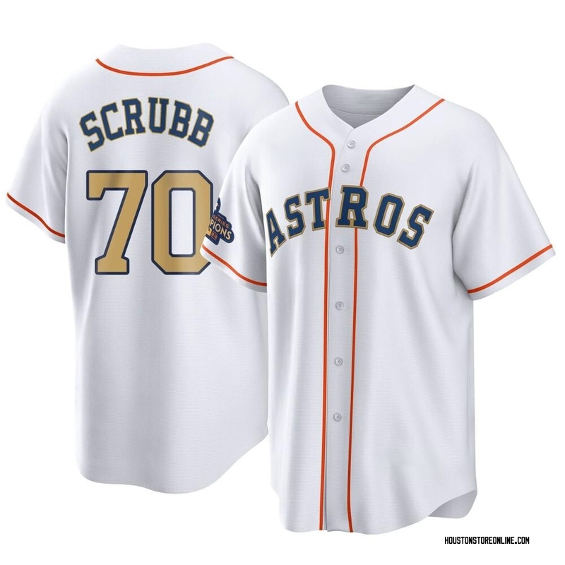 Youth Andre Scrubb Houston Astros Replica Gray Road Jersey