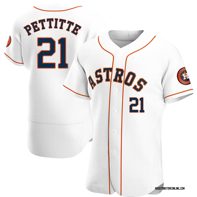 Men's Andy Pettitte Houston Astros Replica White Home Cooperstown