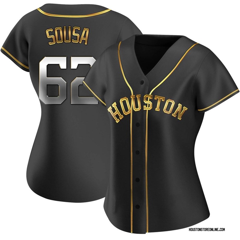 Bennett Sousa Women's Houston Astros Alternate Jersey - Black Golden Replica