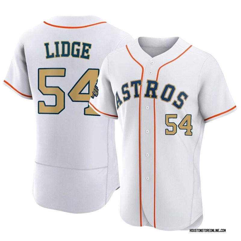 Men's Brad Lidge Houston Astros Replica Gold White 2023 Collection Jersey