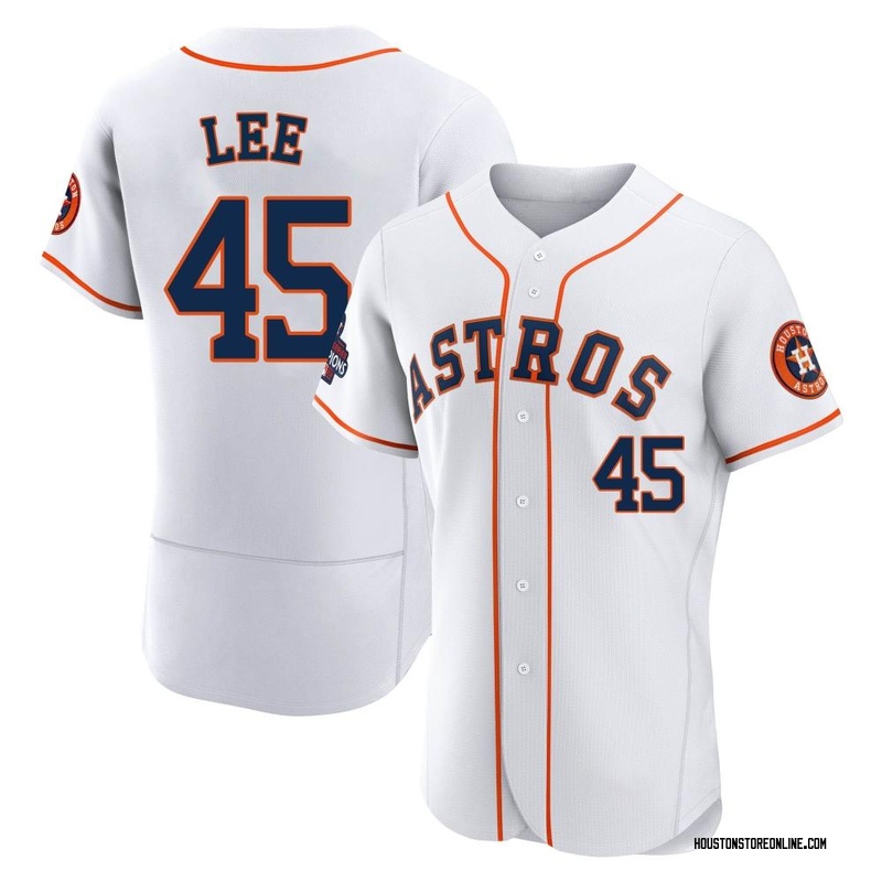Men's Carlos Lee Houston Astros Replica White Home Cooperstown