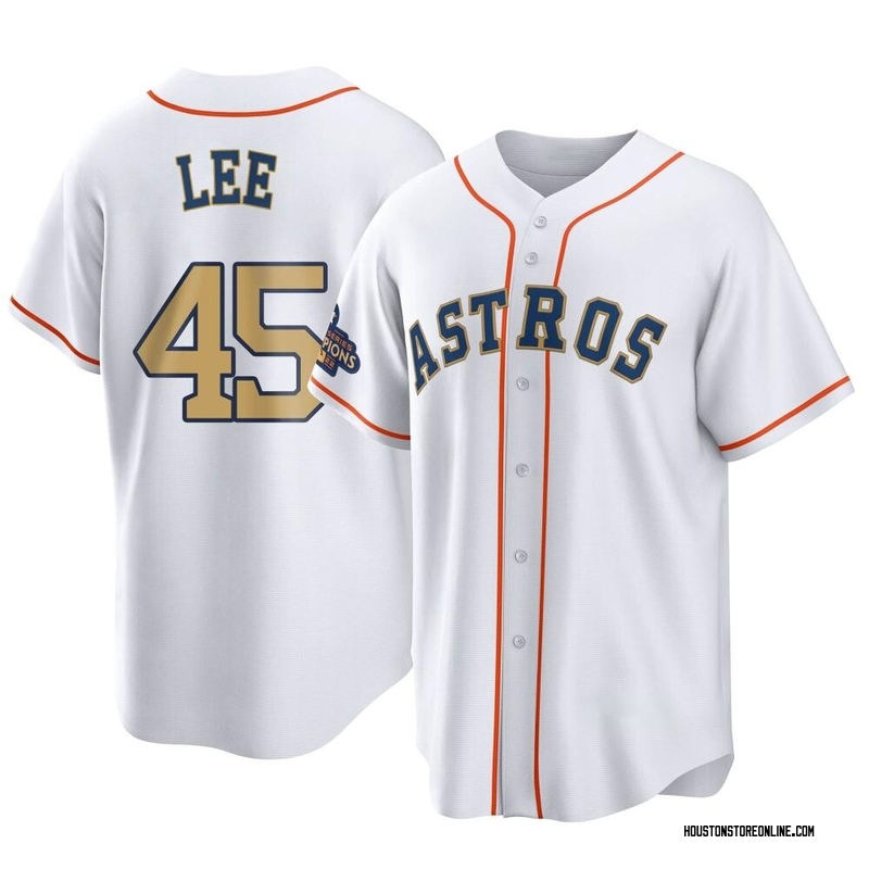 Men's Carlos Lee Houston Astros Replica White Home Cooperstown