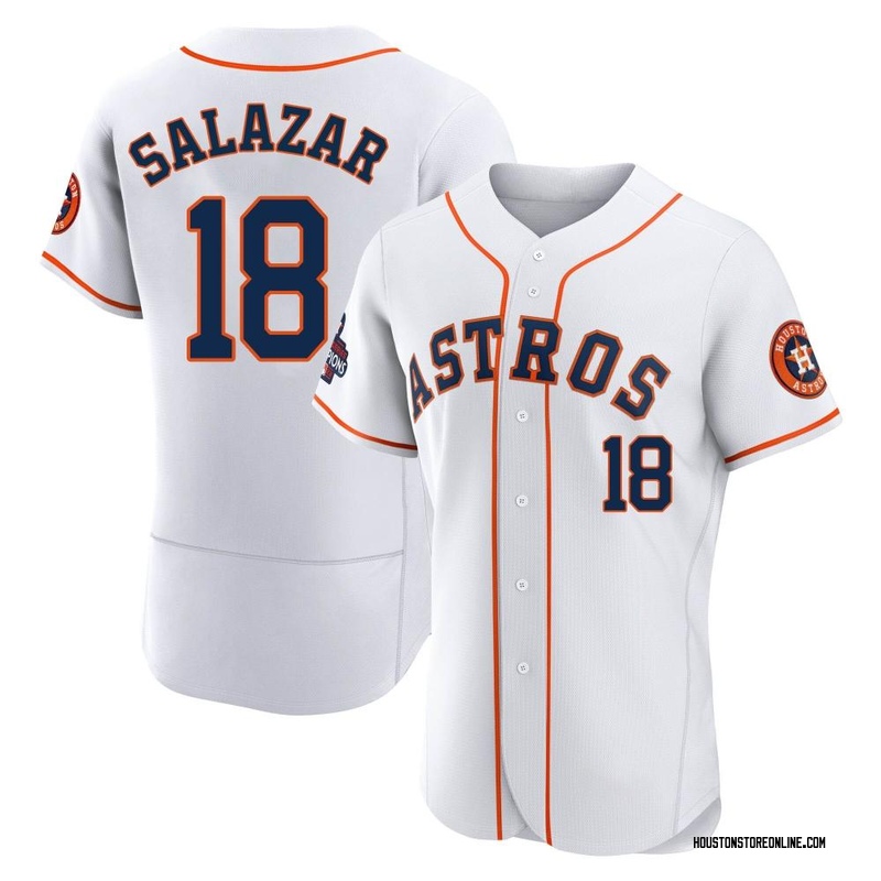 Cesar Salazar Men's Houston Astros 2022 World Series Champions Home Jersey  - White Authentic