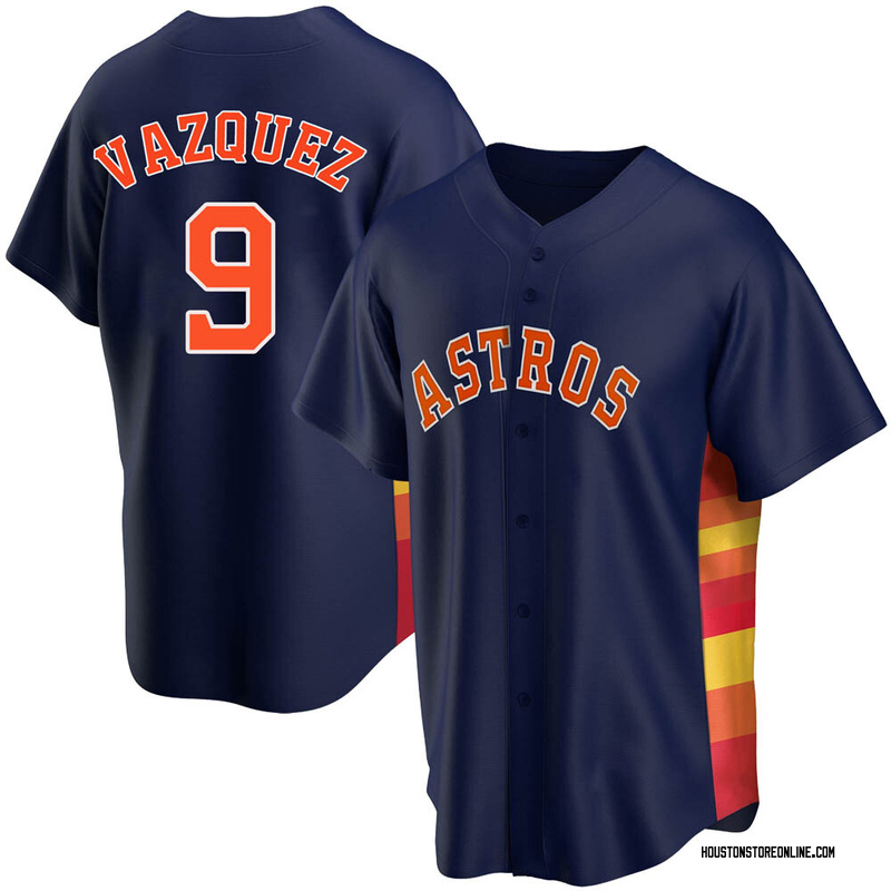 Men's Christian Vazquez Houston Astros Replica Orange Alternate Jersey