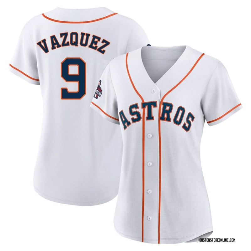 Men's Christian Vazquez Houston Astros Authentic White Home Jersey