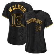 Christian Walker Women's Houston Astros Snake Skin City Jersey - Black Authentic