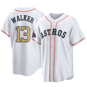 Christian Walker Youth Houston Astros White 2023 Collection Jersey - Gold Replica