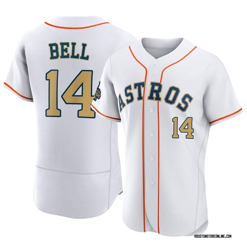 Men's Derek Bell Houston Astros Authentic Gold White 2023 Collection Jersey