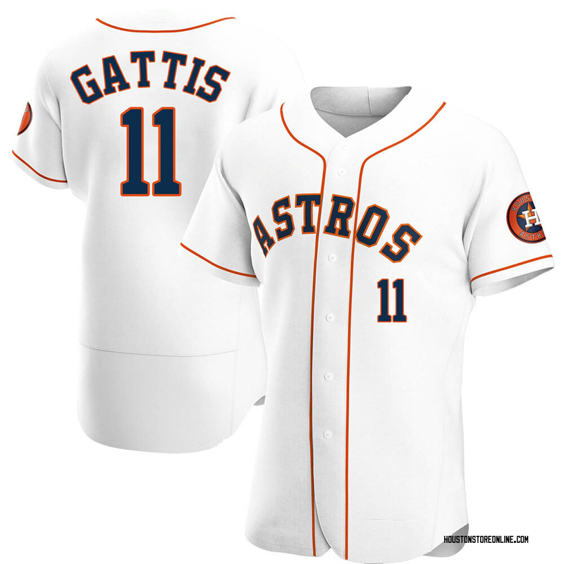 Men's Evan Gattis Houston Astros Replica White Home Cooperstown