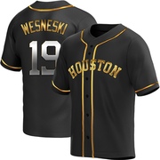 Hayden Wesneski Men's Houston Astros Alternate Jersey - Black Golden Replica