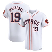 Hayden Wesneski Men's Houston Astros Home Patch Jersey - White Elite