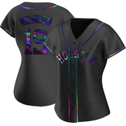 Hayden Wesneski Women's Houston Astros Alternate Jersey - Black Holographic Replica