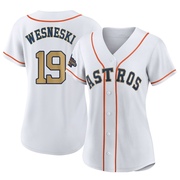 Hayden Wesneski Women's Houston Astros White 2023 Collection Jersey - Gold Authentic