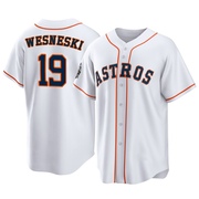 Hayden Wesneski Youth Houston Astros 2022 World Series Home Jersey - White Replica