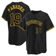 Isaac Paredes Men's Houston Astros Snake Skin City Jersey - Black Replica