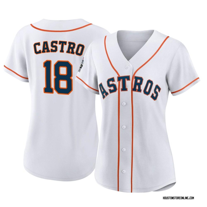 Men's Jason Castro Houston Astros Replica White Home Jersey