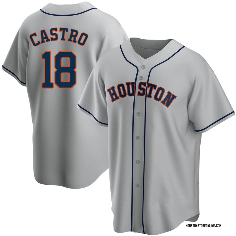 Men's Jason Castro Houston Astros Replica White Home Cooperstown