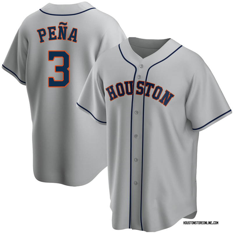 Jeremy Pena Men's Houston Astros Road Jersey - Gray Replica