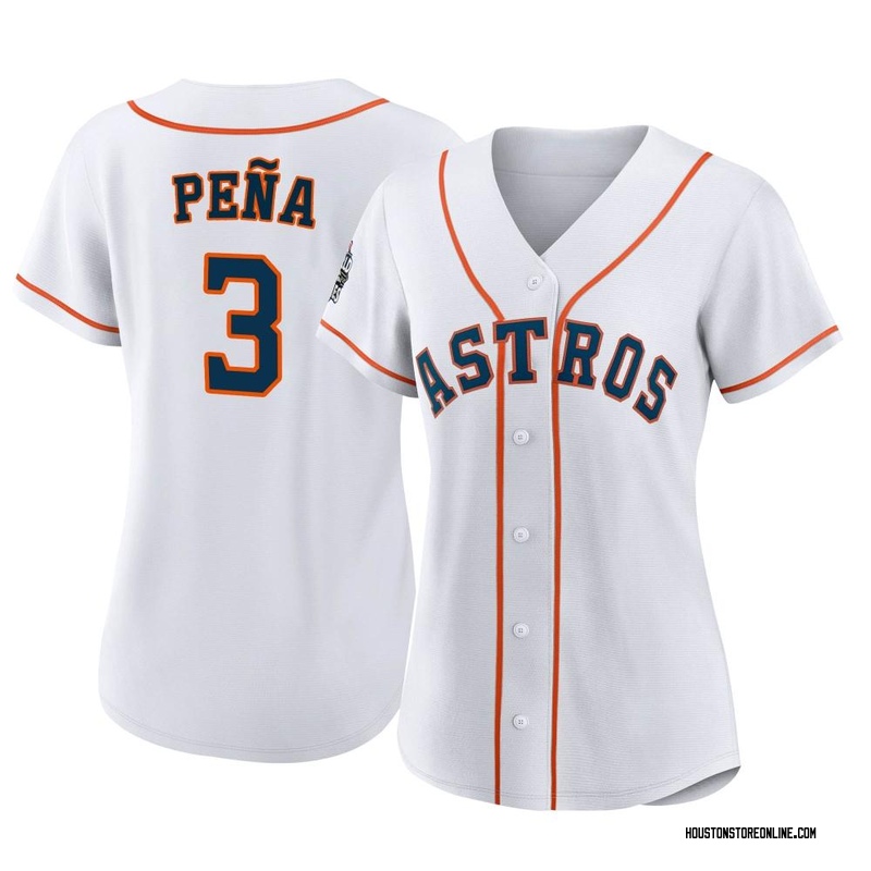 Youth Jeremy Pena Houston Astros Replica White Home Cooperstown Collection  Jersey