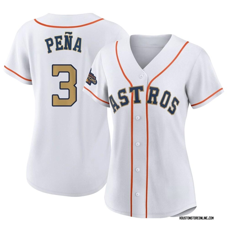 Women's Houston Astros Jeremy Peña Nike White/Gold 2023 Gold