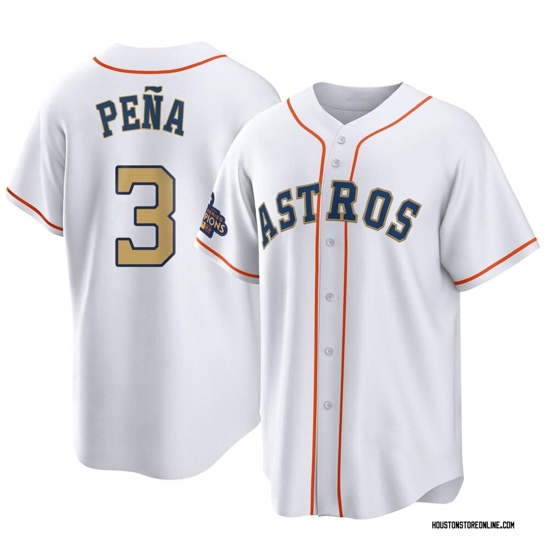 Youth Houston Astros Jeremy Peña Nike White/Gold 2023 Gold Collection  Replica Player Jersey