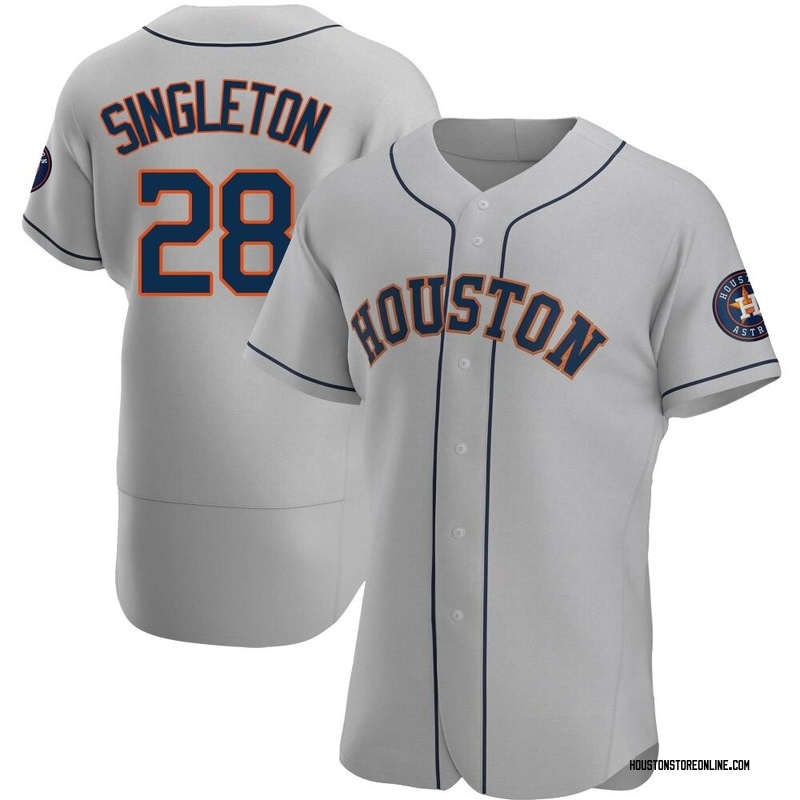 Jon Singleton Game Used Houston Astros Away Jersey