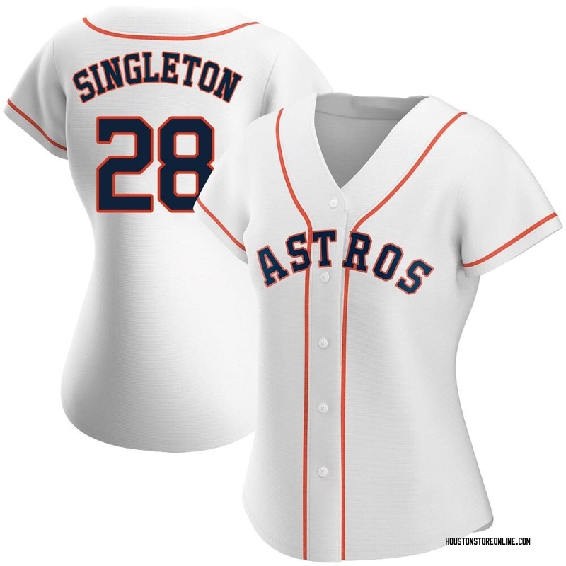 Jon Singleton Game Used Houston Astros Away Jersey