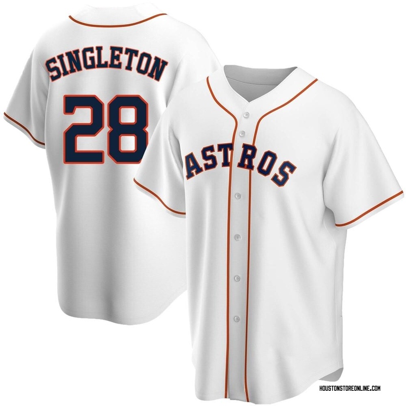 Jon Singleton No.28 Space City Team Astros Printed Baseball Jersey