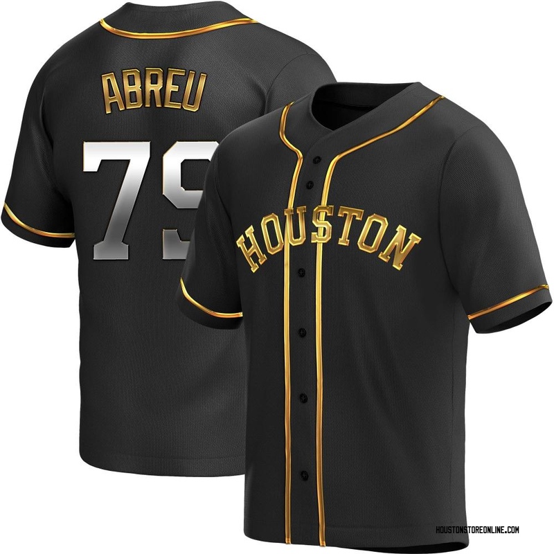 Jose Abreu Men's Houston Astros Alternate Jersey - Black Golden Replica