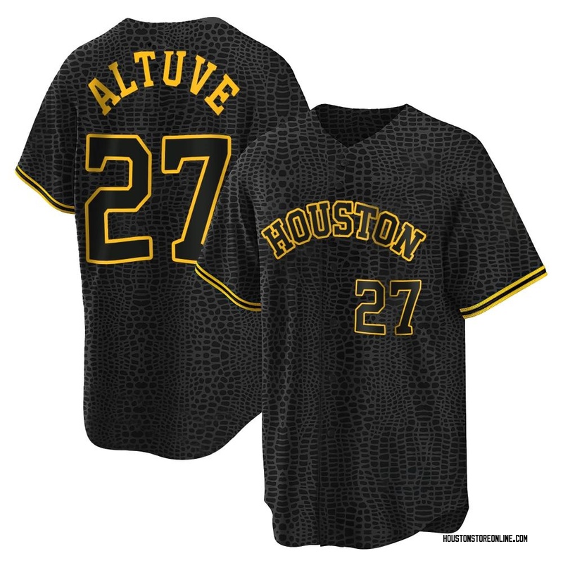 Houston Astros Jose Altuve White 2023 Gold Collection Replica Jersey