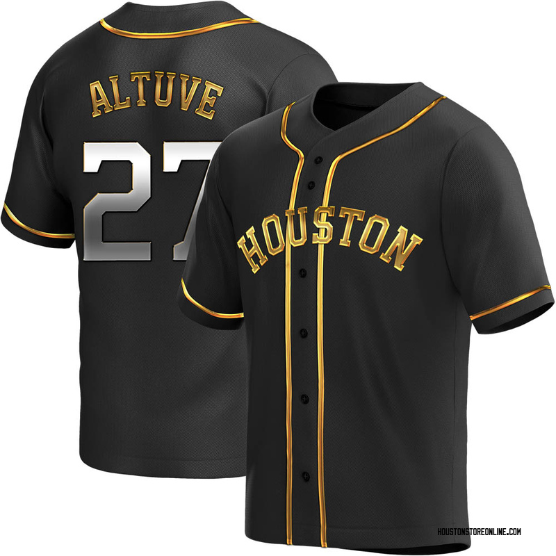 Youth Houston Astros Jose Altuve Nike White/Gold 2023 Gold Collection  Replica Player Jersey