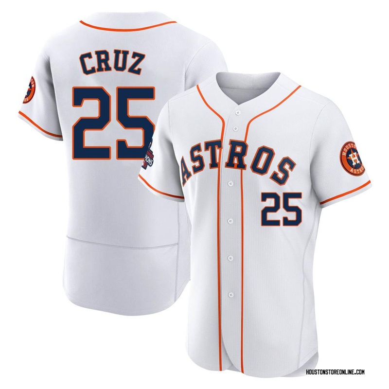 Men's Jose Cruz Jr. Houston Astros Replica White Home Cooperstown  Collection Team Jersey