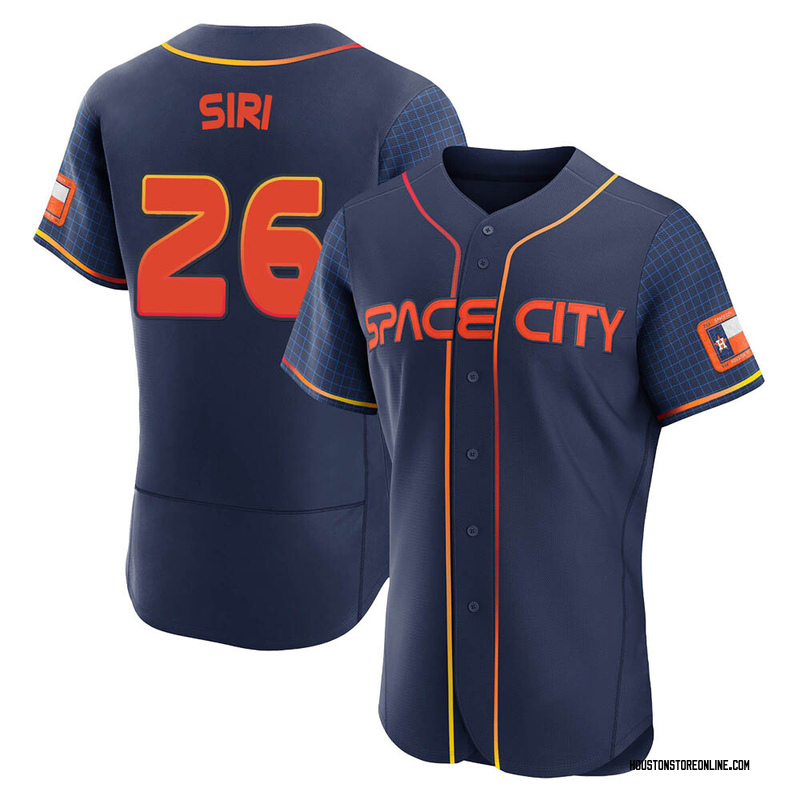 Youth Jose Siri Houston Astros Replica Navy Alternate Jersey