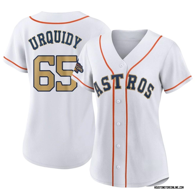 José Urquidy #65 Houston Astros 2023 Season White AOP Baseball Shirt  Fanmade