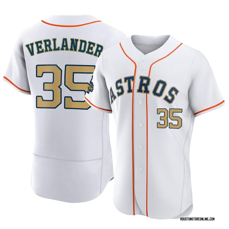2022 Houston Astros SGA Justin Verlander 1990s Throwback Gold Star Jersey  NEW
