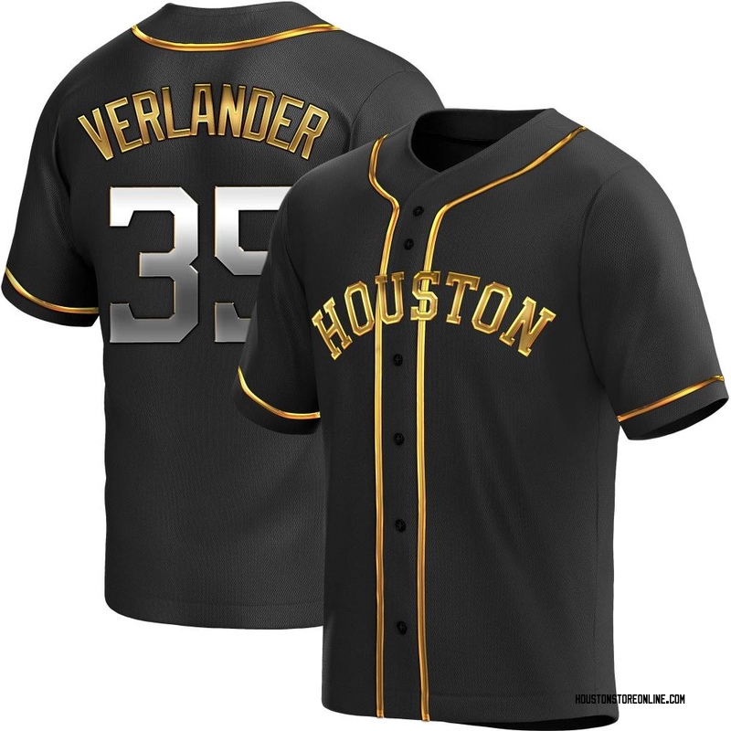 Youth Justin Verlander Houston Astros Replica Black Golden Alternate Jersey