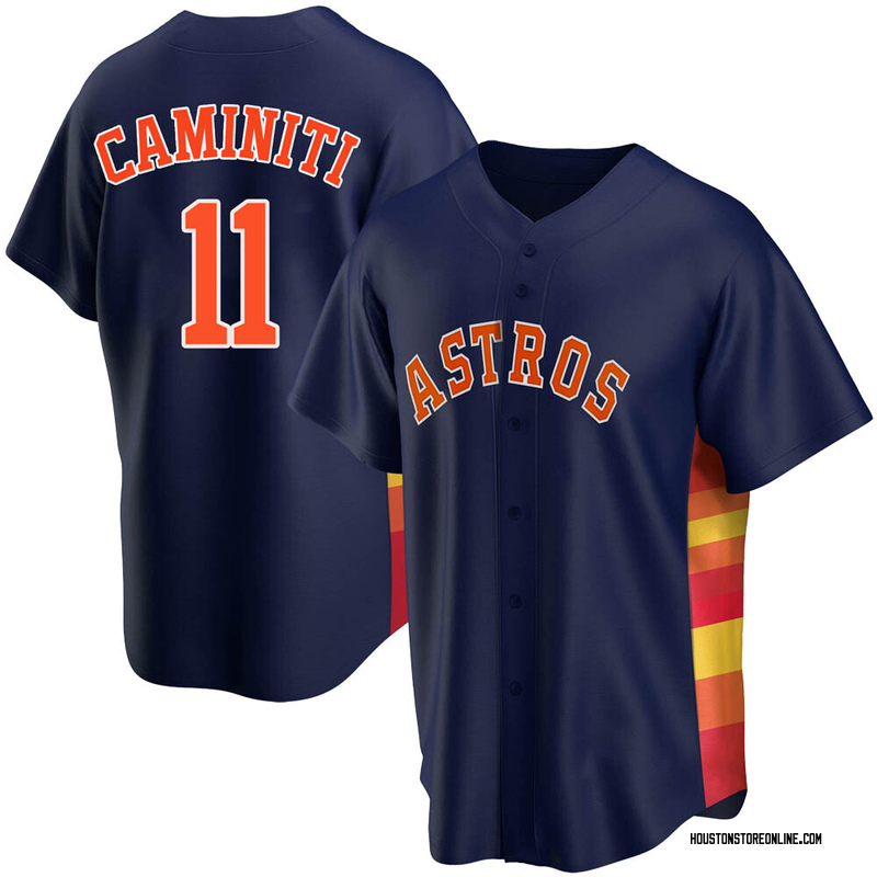 Men's Ken Caminiti Houston Astros Replica White Home Jersey