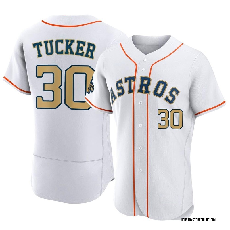 Youth Majestic Kyle Tucker Houston Astros Replica Gray Cool Base Road Jersey
