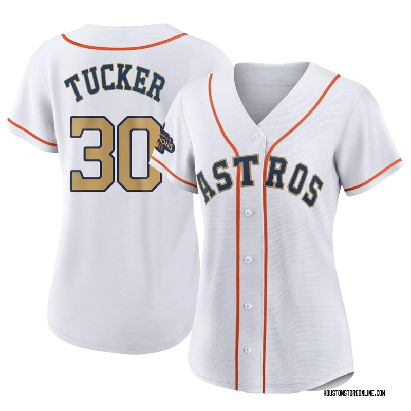 Men's Kyle Tucker Houston Astros Replica Black Golden Alternate Jersey