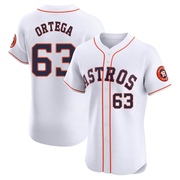 Oliver Ortega Men's Houston Astros Home Jersey - White Elite