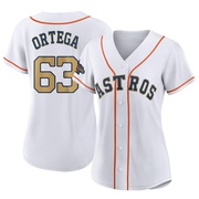 Oliver Ortega Women's Houston Astros White 2023 Collection Jersey - Gold Authentic