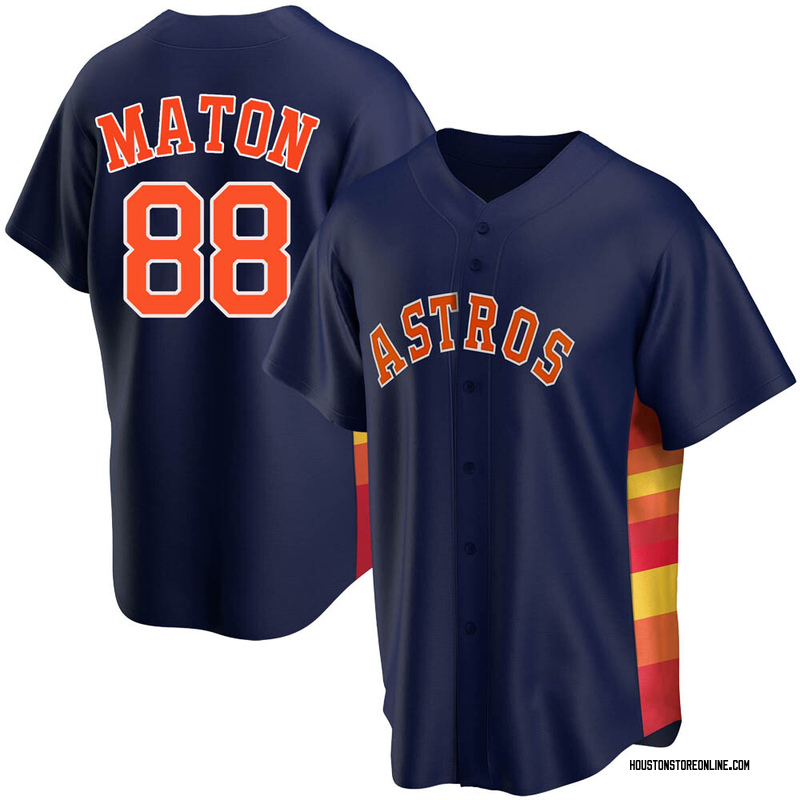 Men's Phil Maton Houston Astros Replica White Home Cooperstown Collection  Team Jersey