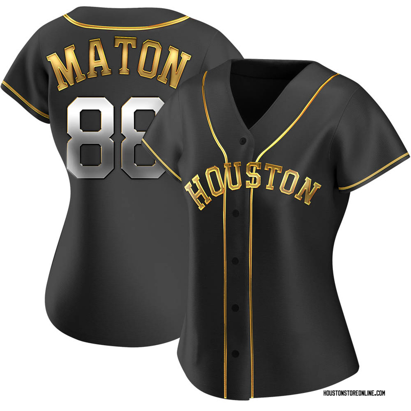 Men's Phil Maton Houston Astros Replica Black Golden Alternate Jersey