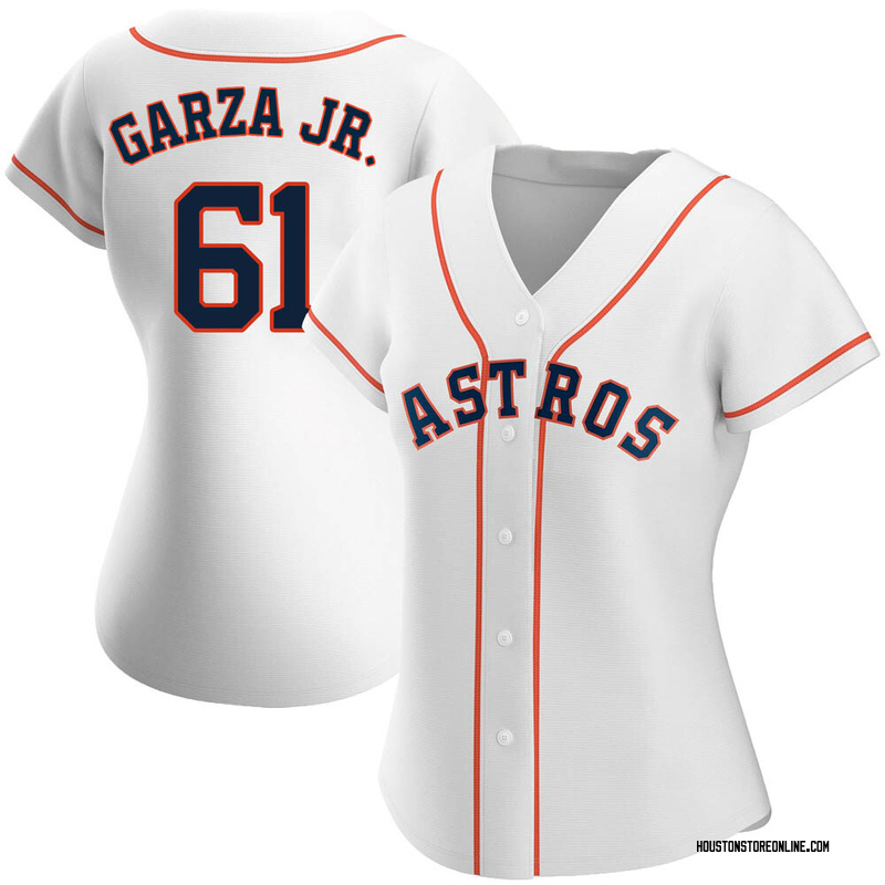Youth Ralph Garza Jr. Houston Astros Replica White Home Cooperstown  Collection Team Jersey
