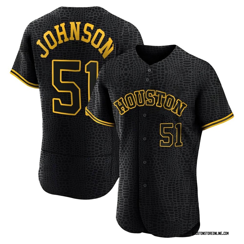 Men's Randy Johnson Houston Astros Authentic Navy Alternate Jersey