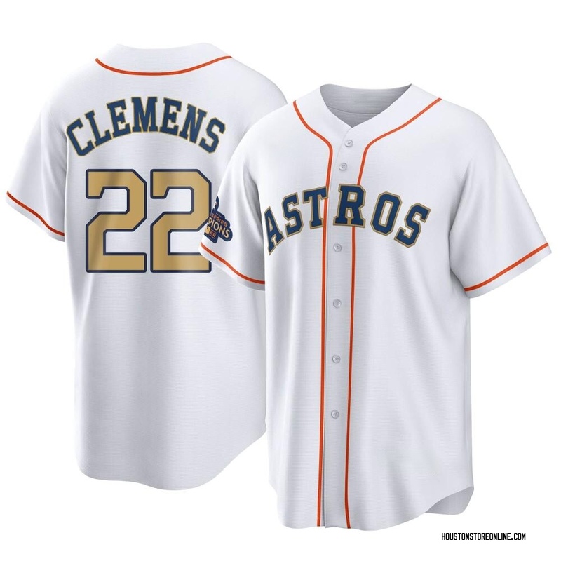 Astros White Jersey Pitching at Release – Roger Clemens Foundation