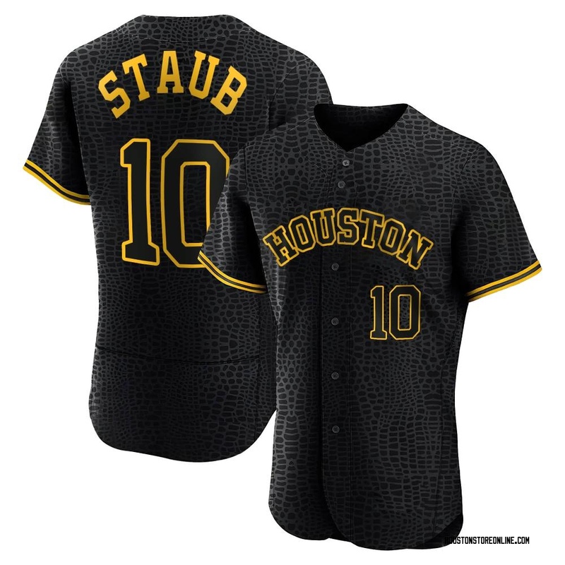 Men's Rusty Staub Houston Astros Replica Black Holographic Alternate Jersey